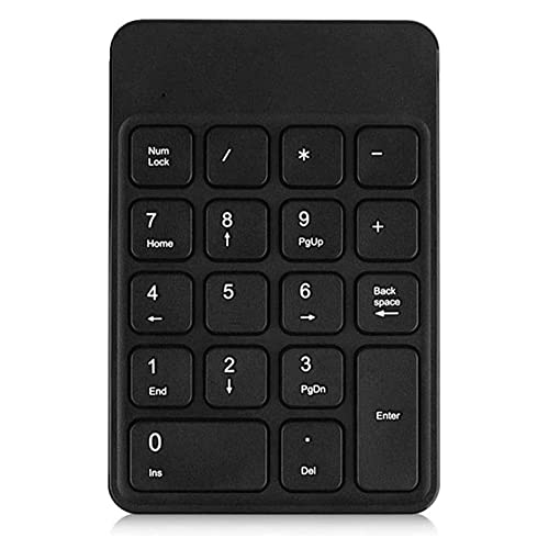 Wireless Bluetooth Numeric Keypad for Laptop, Windows PC, Tablet, or Desktop Computer - Rechargeable 18 Key Bluetooth Number Pad