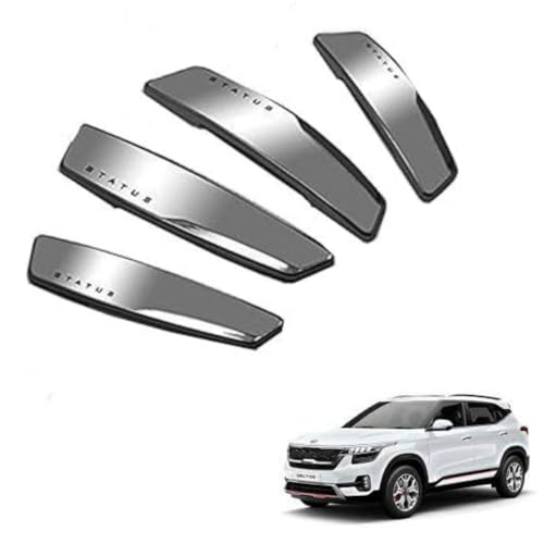 Image of Autokaar Status Car Door Edge Guard Scratch Protector Silver Universal for Kia Seltos /Carens /Sonet /EV6