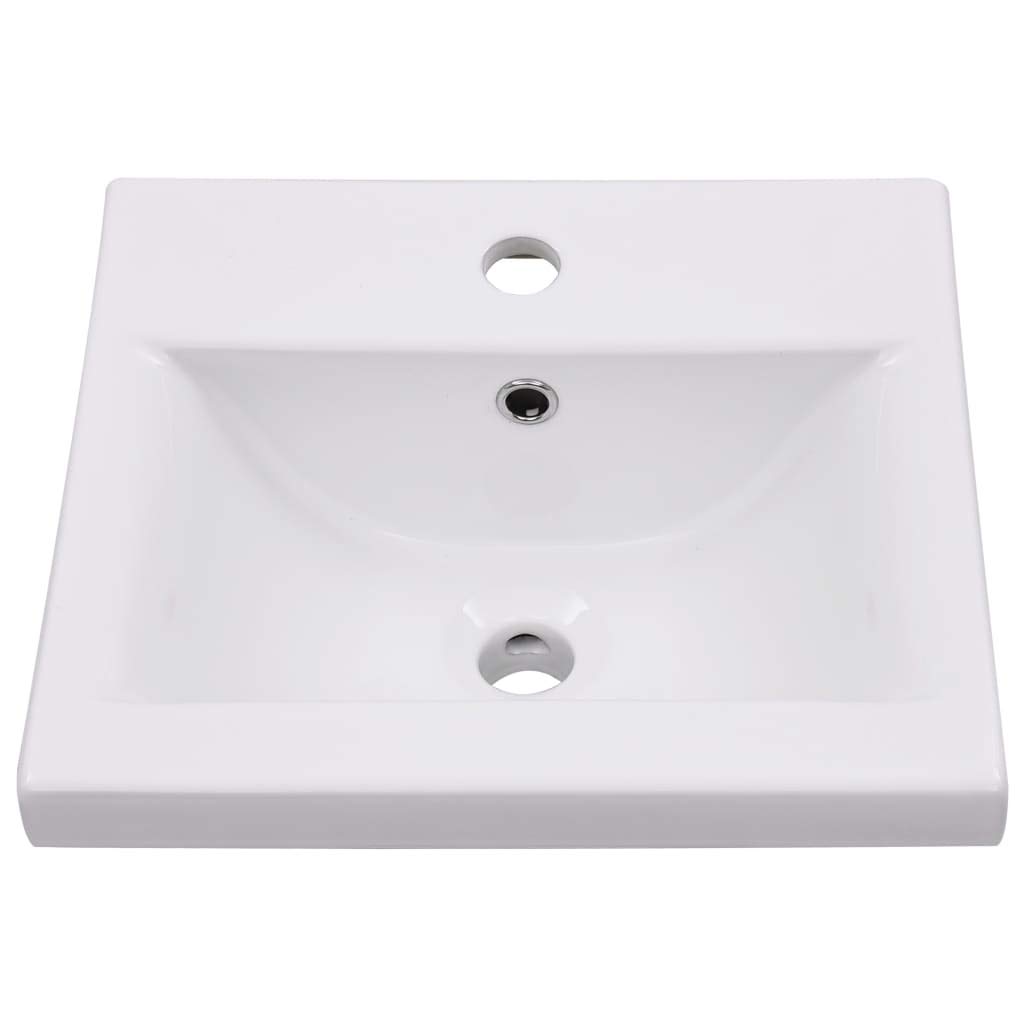vidaXL Lavabo empotrado, 42 x 39 x 18 cm, color blanco