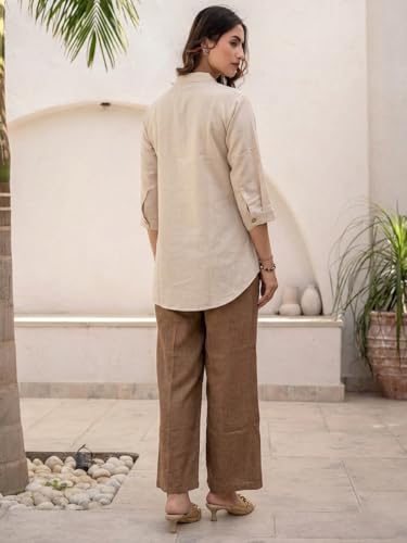 Image of TOPLOT Embroidery Cotton Kurta Set for Woman || Co ord Set for Women Stylish (5239)