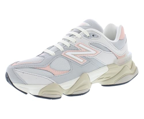 New Balance 9060 Big Kids Shoes (Grey Pink Haze, 7)