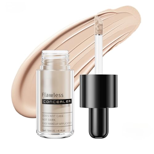 Corrector Líquido de Cobertura Completa y Larga Duración - Acabado Mate Natural que Cubre Ojeras e Imperfecciones, Resistente a los Pliegues (01)
