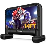 VIVOHOME 14 FT Inflatable Projector Screen for Outside, Blow Up Movie Screen Outdoor Use, Mega Large TV Screen with Carry Bag for Backyard, Tube Leg Support