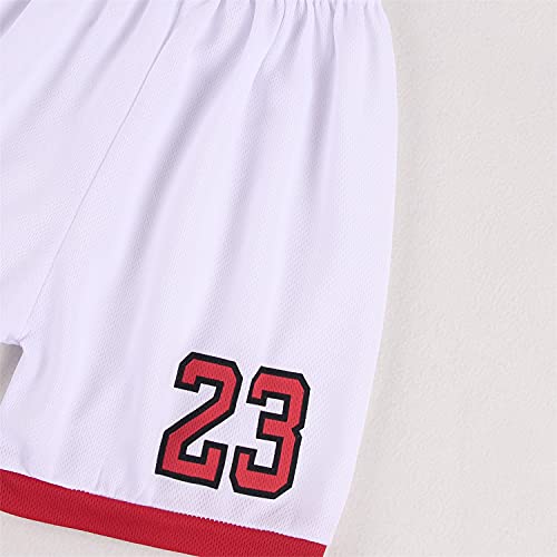 Image of CM C&M WODRO Toddler Kid Basketball Jersey Outfit Baby Boy Girl Letters Tank Top + Track Shorts Sets Boy Summer Clothes