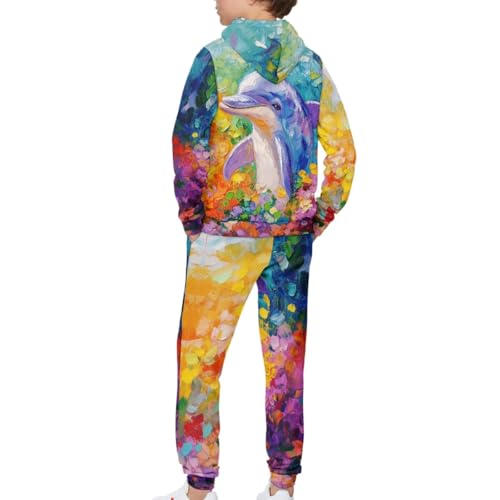 HUIACONG Sweat Suit for Boys Sweatsuits Kids Children Sweat Set4