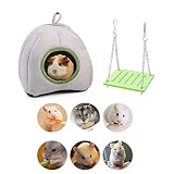 BDSHUNBF Cama para Cobayas, Cálido Casa de Hámster, Suave Casa de Invierno para Mascotas, Hamster Durmiendo Hábitat de Animales, para Hámster Chinchilla Erizo Conejo Jerbo Hurón