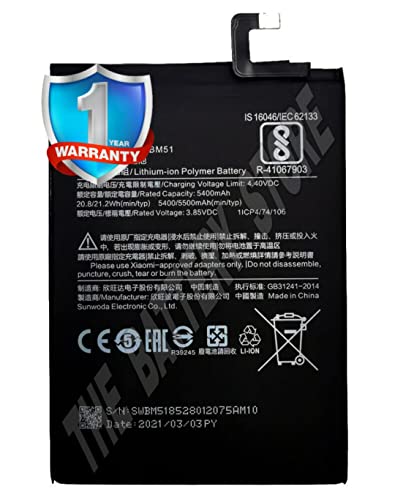 Image of THE BATTERY STORE Orignal Battery for Xiaomi Redmi Mi Max 3 / BM-51 / BM51 Battery with 1 Year WARRENTY and HIGH Capacity Battery Backup Battery (for BM51)