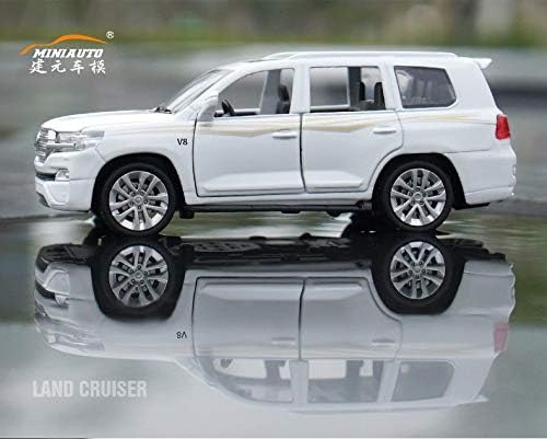 Image of 1:32 Scale Toyota Land Cruiser SUV Toy Car | Metal Pullback Diecast Car for Kids with Openable Doors, Sound, Light Effects Toy for Car Enthusiasts (Color As Per Available)