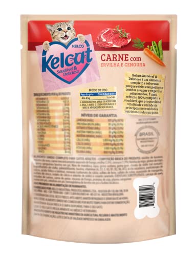 Kelcat Alimento Úmido Sachê Carne