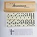 Dominos Set for Adults, Double 6 Domino Game, Double Six Standard Domino with Natural Wooden Box, 28 Tiles,Tradditional Board Game for Adults and Elderly.