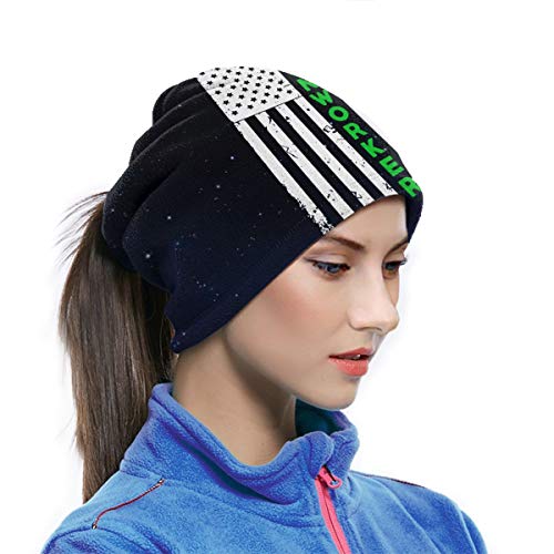 Ironworker Irish American Flag St. Patrick's Day Men Women Cold Weather Neck Gaiter Tube Face Mask
