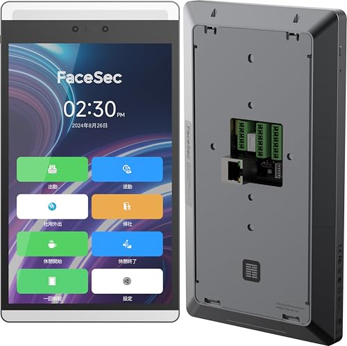 FaceSec(̪�����) �^�C�����R�[�_�[ AI��F�� ���� �����x 2���l�o�^ �ΑӊǗ��V�X�e������ �����W�v �V�t�g�Ǘ� �y�[�p�[���X �ȒP���� 8�C���`�Ǌ|���^�i���C�g�O���[2GB�������j