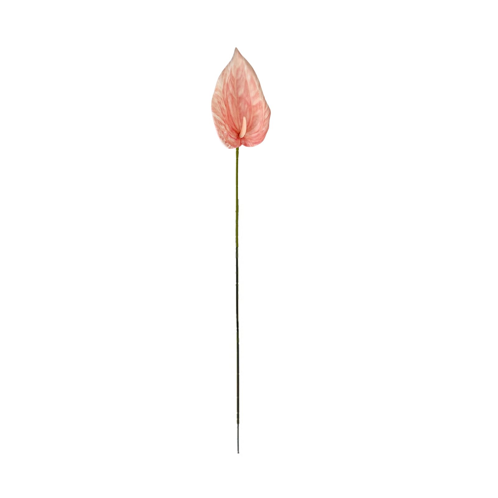 RetroNest Artificial Anthurium Flower 92cm 3D Printed Realistic Faux Floral Arrangement Long Stem Flexible Fake Bloom for Wedding Bouquet Home Office Decor Gift Pink