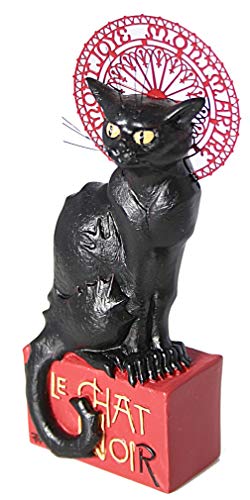 Museum Kollektion Le Chat Noir - Steinlen Figurine, Hand-Painted Resin, Black, Art Nouveau, Tabletop, Figurine - Image 2