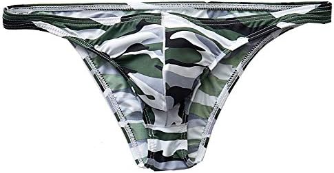 ZEGOO Men's Triangle Briefs Ice Silk Bikini Underwear Low Rise Camo