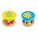 WFF Spielzeug Holz-Baby-Handglocke Rattle Spielzeug Glocke Junge und Mädchen Neugeborene Baby-Grasp Ausbildung Spielzeug zu Beruhigen hörende Kinder Lernspielzeug (Color : Frog+Tropical Fish)