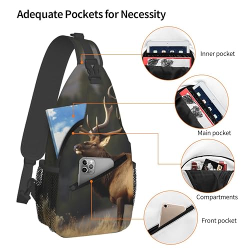 Bolso cruzado bandolera para hombre y mujer negro miniatura 4