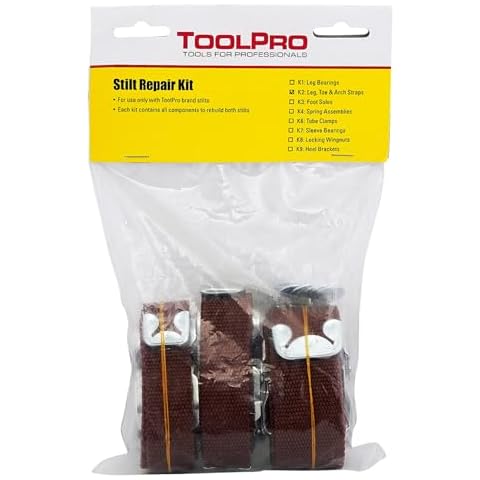 ToolPro Replacement Kit for Stilts - Compatible with All ToolPro Stilts, Easy On-Site Replacement & Installation (K2 Straps) Cover