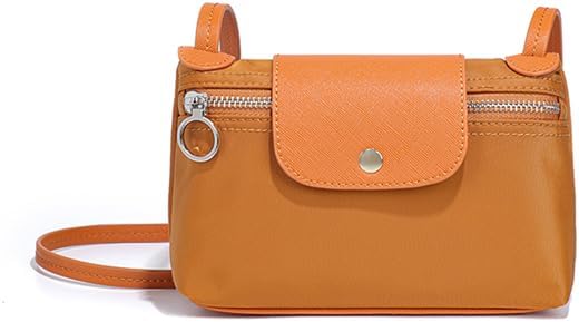 Small Crossbody Bags for Women, Mini Crossbody Purse for Women Trendy, Lightweight Nylon Travel Pouch, Brown