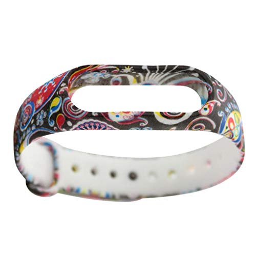 Sunlera Reemplazo para Xiaomi MiBand2 TPU Pulsera de la Pulsera de la Correa Floral Reemplazar Accesorios