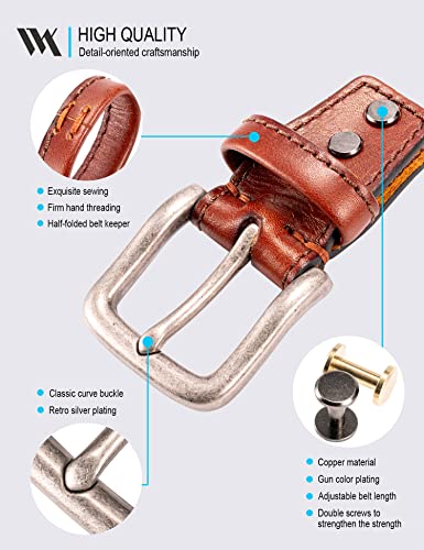 WOLFANT Thicken Heavy Duty EDC Work Gun Belts for Men,100% Italian Full Grain Real Solid Leather4