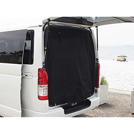 Amazon ハイエース レジアスエース 0系 1型 6型 標準ボディ用 リアゲート 防虫ネット カーテン アウトドア キャンプ 虫除け 遮光 B1 カーテン 車 バイク