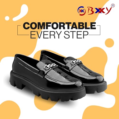 Image of Men's Senthetic Patent Meterial Casual Buckle Slip-On Loafer and Moccasion Shoes