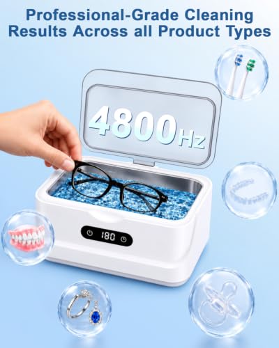 EXTAFIY Ultrasonic Jewelry Cleaner 48KHz Ultra Sonic Cleaning Machine - image 3