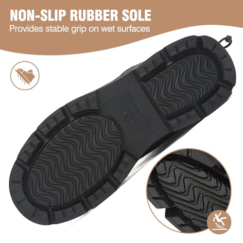 BARFULKER Winterstiefel Herren Damen Wasserdicht Winterschuhe Warm Gefüttert Schneestiefel Leicht Wanderschuhe Trekkingschuhe Rutschfest Stiefel,Grau 43 EU