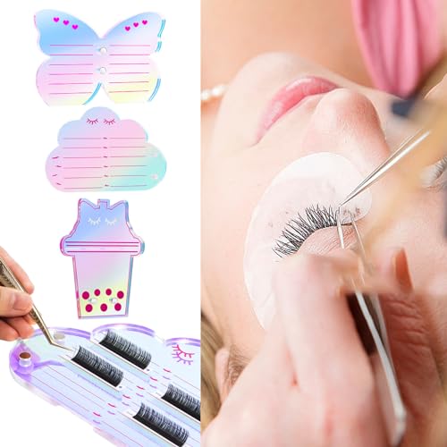 Acrylic Eyelash Pallet Eyelash Extension Pallet False Lashes Tray Strips For Eyelash Extensions Professional Eyelash Aid Eyelash Extension Pallet Acrylic Lashes Tile Eyelash Extension Pallet Storage