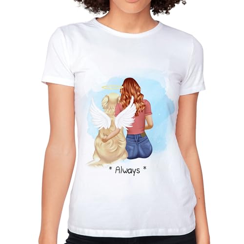 Kiddle-Design Personalisierte Hundemama T-Shirt | Geschenk für Stolze Hundebesitzerin | Für Hundeliebhaber Dog Dad mit Haustier | Mit Name & Spruch L