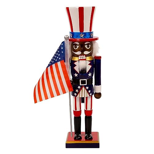 Kurt Adler Patriotischer afrikanischer amerikanischer Nussknacker,...