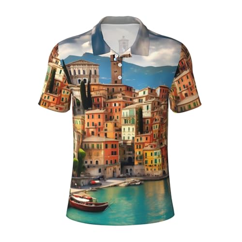Polo homme imprimé italien anti-transpiration coupe confort