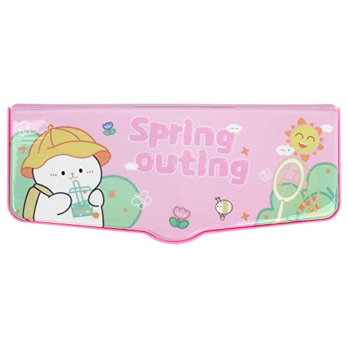 Image of Minache Multifunction Pencil Case Pencil Box with 2 Compartments Cartoon Pattern Stationery Set with Pop Out Scissors and Pencil Sharpener, 7483+Style 5, bh-07483-05AD