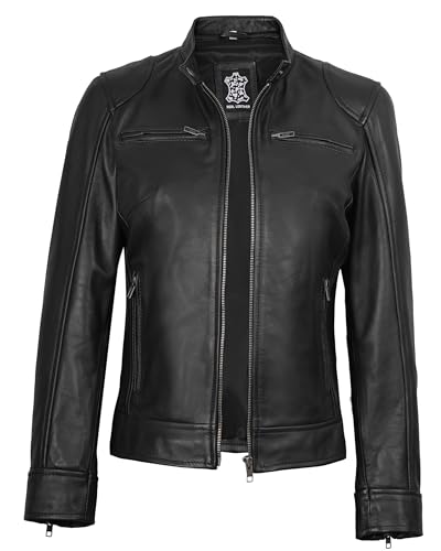 Blingsoul Real Leather Jacket Women - Cafe Racer Style Womens Leather Jackets2