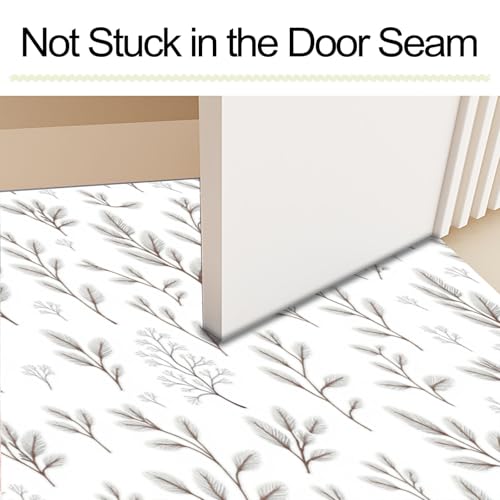 Tapis de porte d'entrée en microfibre blanche lavable 50x80