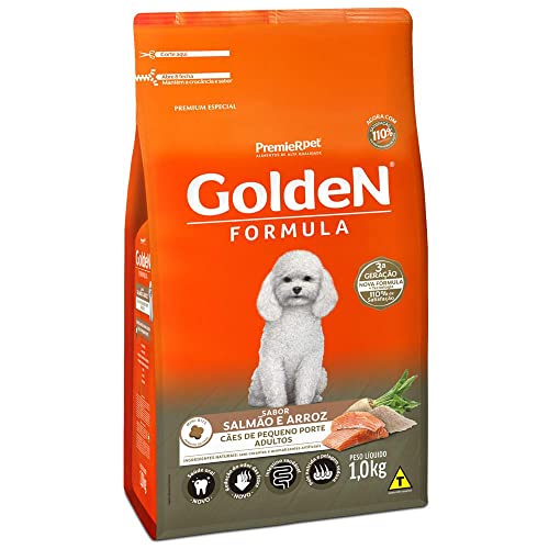 Ração Golden Fórmula Mini Bits Para Cães Adultos De Pequeno Porte Sabor Salmão E Arroz, 15Kg Premier Pet Para Todas Pequeno Adulto,