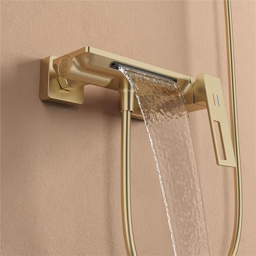 Robinet douchette baignoire cascade mural blanc mitigeur mécanique