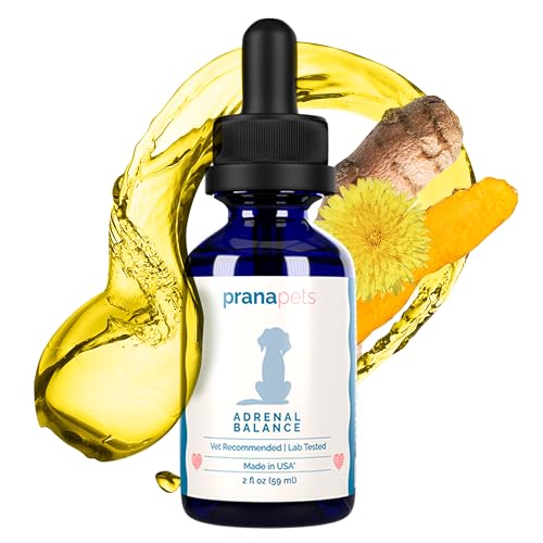 Image of PranaPets Adrenal Balance for Dogs with Cushing's | Naturally Relieves Symptoms of Adrenal Imbalance in Dogs | Herbal Formula for Balanced Adrenal Function