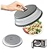 BONGSHAKALAKA Cubierta Plegable Microondas Tapa Plegable para Microondas Tapa para Microondas Plegable Tapa Microondas Plegable Bap Libre Y No Tóxico Colador Plegable para Vegetales Y Frutas(Gris)