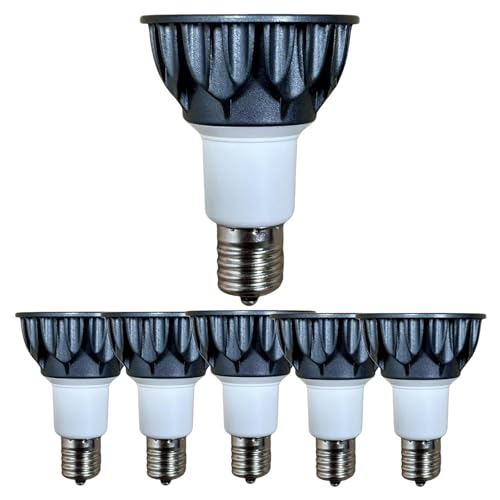 VIMLITE led電球 e17 スポットライト 昼白色 調光器対応 5W 400LM ハロゲンランプ40W〜50W相当 狭角15度 高演色性Ra82以上 ダクトレール用LEDスポットライト 密閉器具対応 6個セット(昼白色(5000K), 本体黒(E1