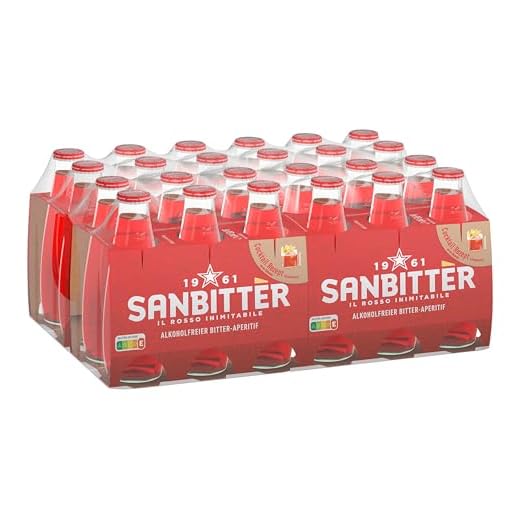 Sanbittèr | Alkoholfreier Aperitif aus Italien | Bittersüß-herbes Aroma | Aus Zitrusfrüchten und feinen Alpenkräutern | Für Mixgetränke | Von der Kultmarke San Pellegrino | 24er Pack (24 x 98ml)