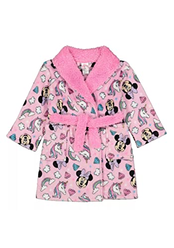 Disney Girls' Little Mouse Robe, Minnie Believes Unicorn 2, 4T