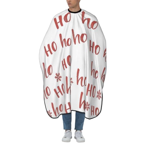 Capa cortar pelo antimanchas con diseño de copo de nieve navideño para ropa limpia