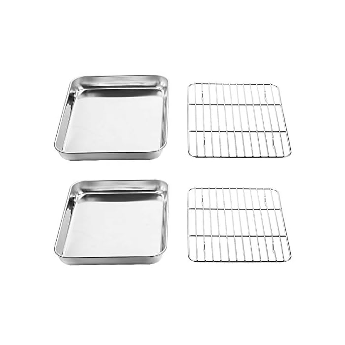 Buy Wildone Baking Sheet with Rack Set [2 Sheets + 2 Racks], Stainless