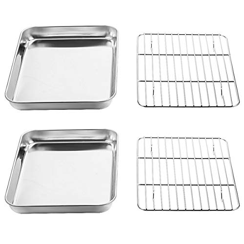 Buy Wildone Baking Sheet with Rack Set [2 Sheets + 2 Racks], Stainless