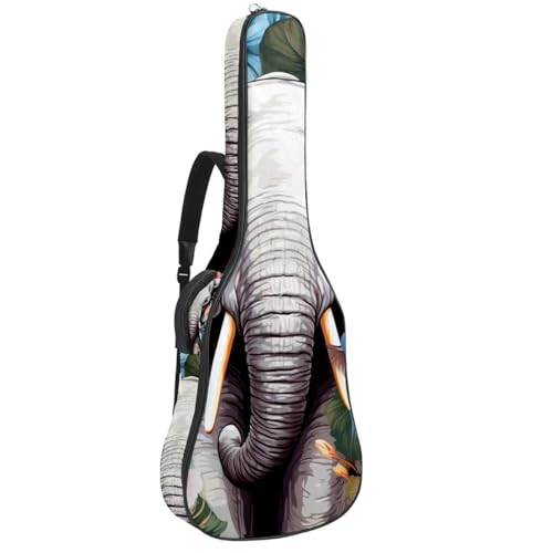 Sac pour guitare acoustique 101-106 cm étanche motif éléphant coloré avec housse accessoires