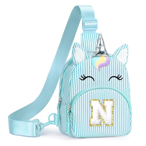 Image of YOOLIFE Crossbody Bag Girls Kid Sling Bag Birthday Gifts, Light Blue N