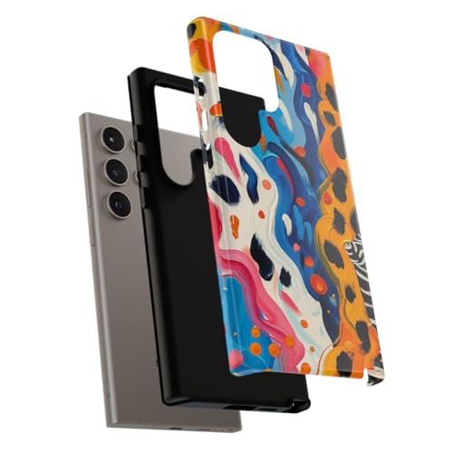 Coque Samsung S24 Ultra zèbre multicolore rigide et brillante antichoc - 4