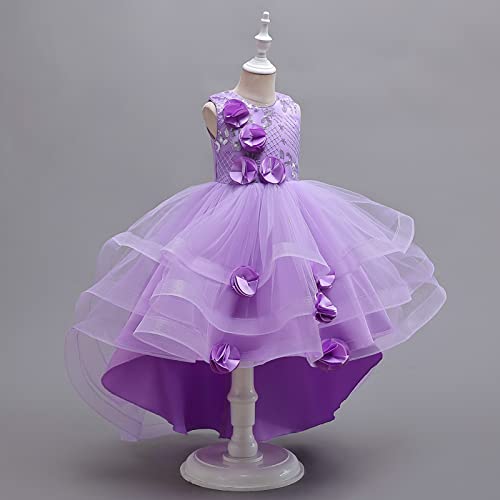 Pageant Wedding Dress for Girl Tulle Dresses Sequin Dress Toddler Round Neck Kids Dance Prom Gowns4